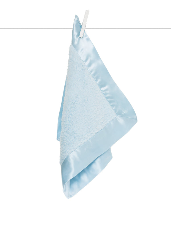 Chenille Satin Blanky - Cornflower