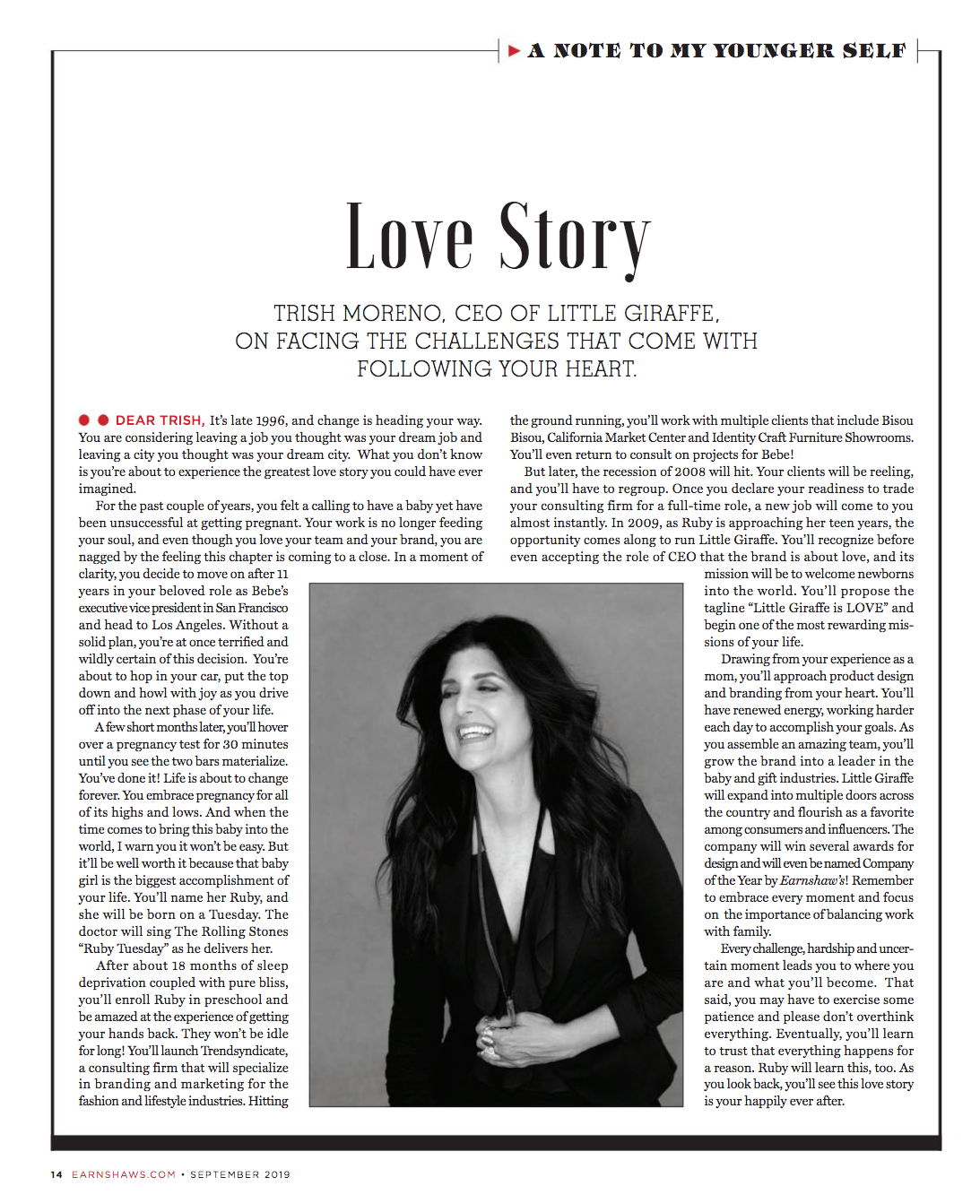 littlegiraffe- Trish Earnshaws Feature September 2019