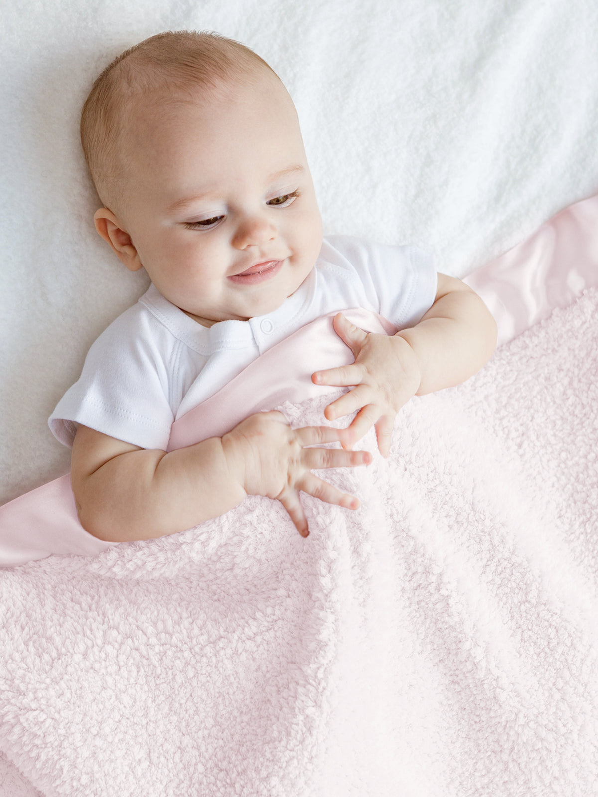 Chenille Lightweight Baby Blanket - Pink