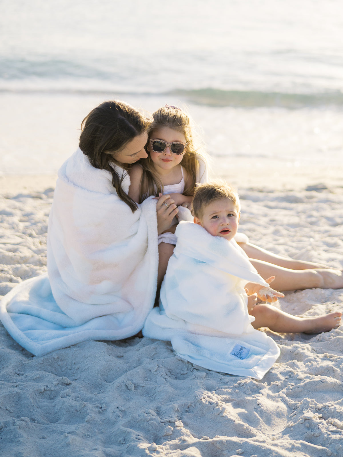 Luxe Coastal Calm Stroller Blanket and Throw Set