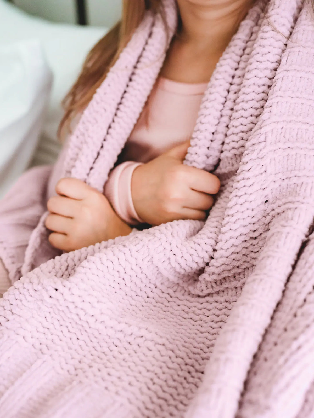 Pointelle Alsca Knit Stroller Blanket and Throw Set
