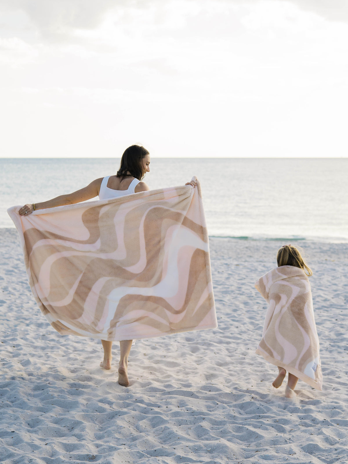 Luxe Coastal Calm Stroller Blanket and Throw Set
