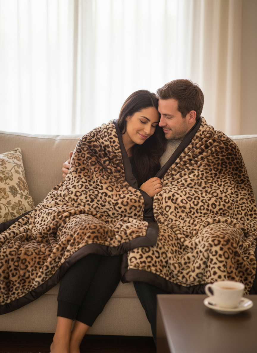Luxe™ Large Leopard Throw (59" x 88")