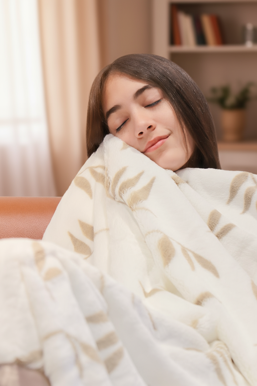 Luxe™ Willow Eucalyptus Tween, Teen & Young Adult Throw (45” x 59”)