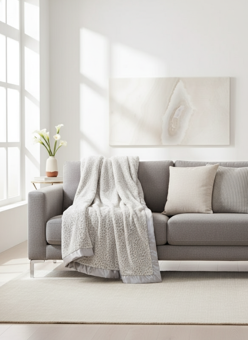 Luxe™ Snow Leopard Large Home Throw (59" x 88")