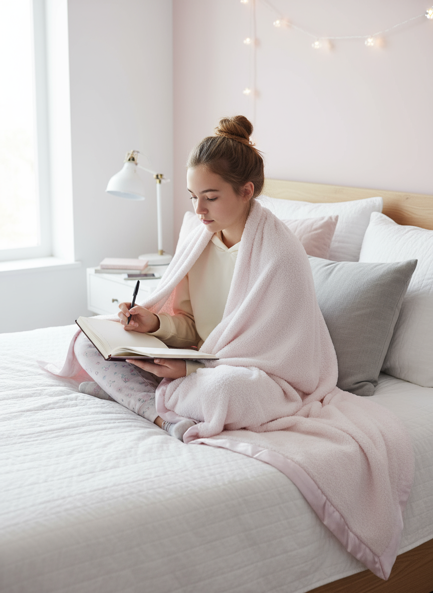 Chenille Soft Comfort Throw for Tweens, Teens. & Young Adults (45" x 59")