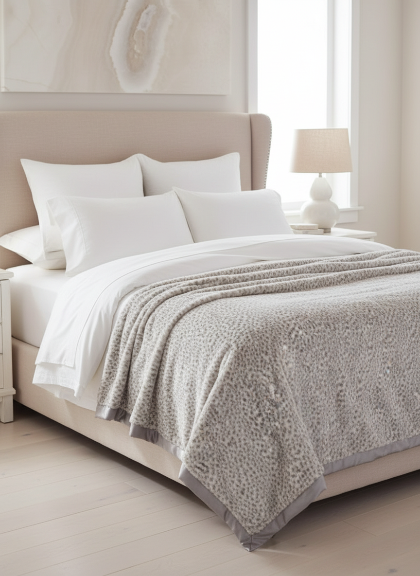 Luxe™ Snow Leopard Large Home Throw (59" x 88")