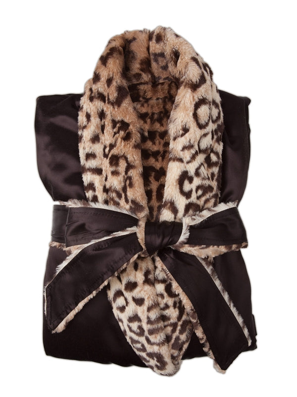Luxe™ Satin Leopard Robe